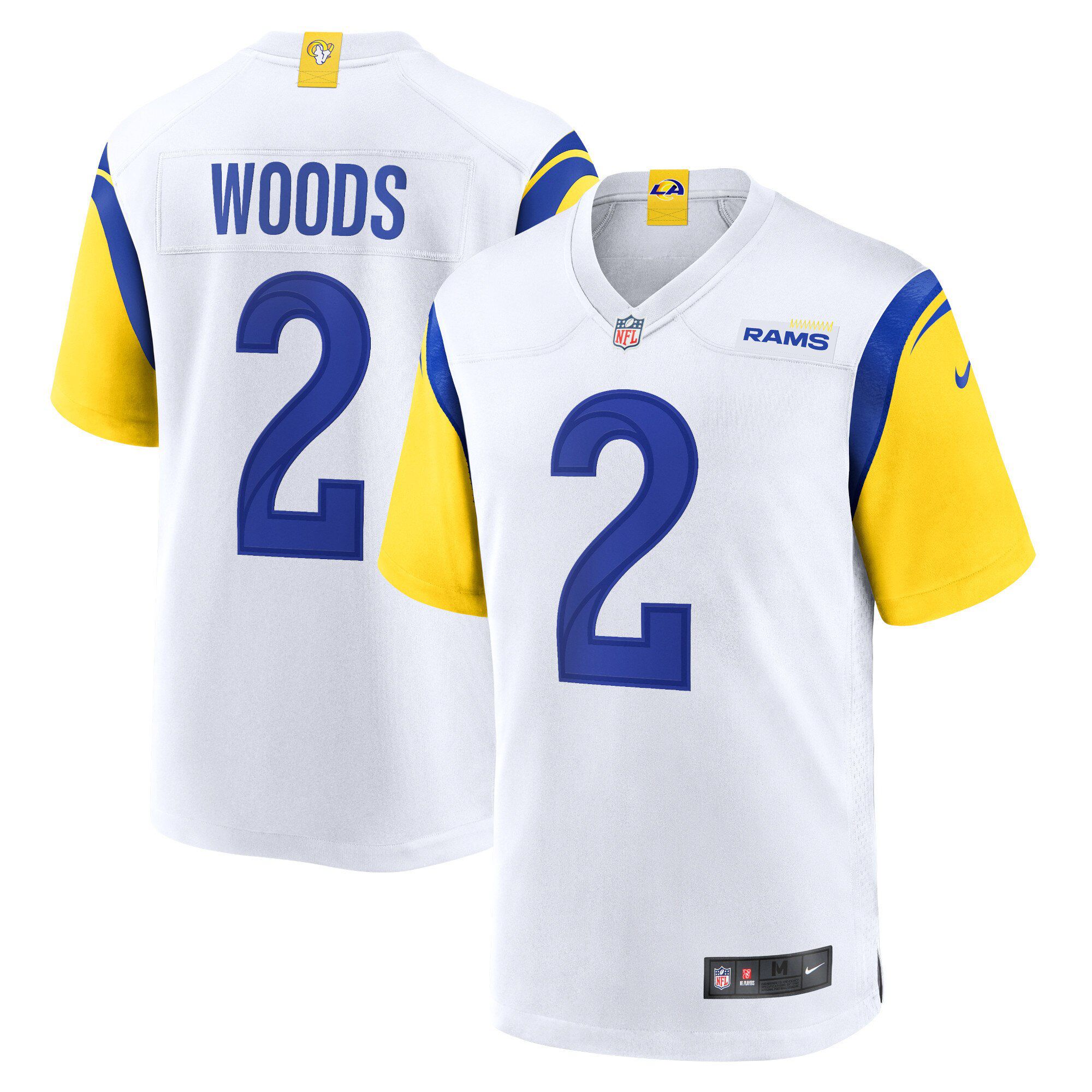 Men Los Angeles Rams 2 Robert Woods Nike White Player Game NFL Jersey
